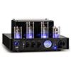Auna Amp VT - Amplificatore valvolare, amplificatore HiFi, 2x35W RMS, amplifier stereo BT, ingressi Ott./Coas./AUX, nero