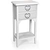 GICOS SRL Gicos Love Comodino H69 Bianco Shabby Cuore Chic PROVENZALE VINCY 662249