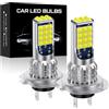 UPXSXT 2Pz H7 lampadina del faro antinebbia, Super luminoso 12-24V 6000K Cool White Fendinebbia lampadina 1:1 Mini lampadine dimensioni Nessun adattatore richiesto Plug-and-Play