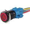 ETOPARS Nero Guscio Rosso Auto Bilanciere Pulsante Interruttore a Levetta | 12V 5A in Metallo 19mm Luce Interiore On off Presa di Corrente Spina