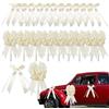 WISIRENT 80 Pezzi Beige Fiocchi Auto Matrimonio, 50 Coccarde Matrimonio 30 Fiocchetti per Bomboniere, Fiocchi per Auto Matrimonio Fiocchi Beige Matrimonio per Auto, Fiocchi Matrimonio per Matrimonio