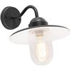 Qazqa kansas - Appliques rustico - 1 luce - L 294 mm - Grigio scuro - Design I Rustico - Illuminazione esterna