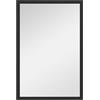 HOMCOM Specchio da parete rettangolare 60 x 40 cm, cornice in legno nero, ideale per il bagno, il soggiorno o la camera da letto