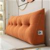 Miaogoo Morbido cuscino a cuneo triangolare, comodo grande cuscino per schienale, per letto/divano/tatami, per adulti e bambini, per leggere e guardare la TV, fodera lavabile (200 x 50 x 20 cm, arancione)