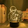 ZGSBT Lampada illusione 3D Luce notturna a LED Anime Toradora Tiger X Dragon per la decorazione della stanza dei bambini Regalo di compleanno del capretto Manga Toradora Lampada da letto