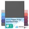 etérea Himmlische Qualität etérea Jersey Topper Lenzuolo con Angoli 180x200-200x200 cm Antracite Epaisseur 5-10 cm - 100% Cotone - Oekotex Materasso Letto Copripiumino - Lenzuola 180x200cm - 200x200cm Grigio