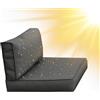 SYLC Impermeabile Federe Per Cuscino Divano Copricuscini Per Giardino Rattan Per Esterni E Patio, Coperte Del Cuscino Con Cerniera Per L/angolo (1 pz 65×33×10 cm,Dark grey)