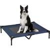 PawHut Letto per cani letto per gatti letto da campeggio letto per animali rialzato tessuto Oxford textilene ad alto comfort metallo microforato 92L x 76W x 18H cm blu
