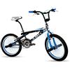IBK Bici BMX da 20'' pollici, bicicletta Freestyle leggera, Sistema Sterzo Rotore a 360°, poggiapiedi, paracatena, ruota libera, monovelocità, verde, rossa, blu (Blu)