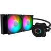 Cooler Master DISS A LIQUIDO COOLER MASTER MLW-D24M-A18PA-R1 Masterliquid 240 Core II ARGB NERO LGA1851-1700 AM5-AM4 2xFAN 277x119,2x27,2mm - MLW-D24M-A18PA-R1