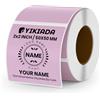 YIKIADA Etichette Termiche Autoadesive 50 X 50 mm Viola Adesivi Colori Rimovibili Stampabili Impermeabili per Logo Codice a Barre QR inventario 500 pezzi per Rotolo