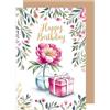 Edition Seidel Biglietto di auguri di compleanno con busta, biglietto di auguri per compleanno, per uomo e donna, regalo di fiori (G3750 SW025)