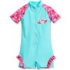 Playshoes Bimba 0-24 UV-Schutz Einteiler Flamingo Costume da Bagno Bambino Not Applicable, Turchese (Türkis 15), 74 (Taglia Produttore: 74/80)