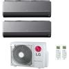 LG Condizionatore Climatizzatore LG dual split inverter R-32 ArtCool Uv Nano Mirror 9000+12000 Btu con MU2R15 U13 Wifi integrato 9+12