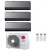 LG Condizionatore Climatizzatore LG Trial Split Inverter R-32 ArtCool Uv Nano Mirror 12000+12000+12000 Btu con MU4R25 Wifi integrato 12+12+12