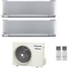 Panasonic Condizionatore Climatizzatore Panasonic dual split inverter Etherea Silver R-32 Wi-Fi con Econavi 9000+9000 con CU-2Z41TBE
