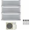 Panasonic Condizionatore Panasonic trial split inverter Etherea Silver R-32 Wi-FI con Econavi 9000+9000+18000 Con CU-3Z68TBE