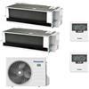 Panasonic Condizionatore Climatizzatore Panasonic Dual Split Inverter Canalizzato R-32 9000+9000 9+9 Con CU-2Z41TBE