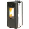 King Termostufa a pellet King Idro 20 kW bianca con telecomando