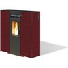 King Stufa a pellet King Slim 10 kW canalizzata bordeaux