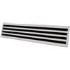 Brofer Diffusori Lineari a 4 Feritoie in Alluminio Anodizzato o Bianco RAL9010 DLF10