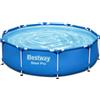 Bestway Piscina Bestway fuori terra da esterno rotonda con telaio in metallo cm 305x76h con pompa Mod.56408 Steel Pro Frame