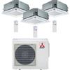 Mitsubishi Electric Condizionatore Climatizzatore Mitsubishi Electric Trial Split Cassetta R-32 9000+9000+9000 BTU Con MXZ-3F54VF4 Wi-Fi Optional