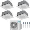 Hisense Condizionatore Climatizzatore Hisense Quadri Split Inverter a Cassetta 12000+12000+12000+12000 Con 5AMW105U4RQC Wi-Fi Optional - Comando Incluso