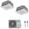 Hisense Condizionatore Climatizzatore Hisense Dual Split Inverter a Cassetta 12000+12000 Con 2AMW52U4RXC Wi-Fi Optional - Comando Incluso