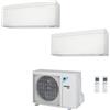 Daikin Condizionatore Climatizzatore Daikin Bluevolution Dual Split Inverter Stylish White R-32 Wi-Fi 7000+7000 Con 2MXM40N9/A