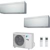 Daikin Condizionatore Climatizzatore Daikin Bluevolution Dual Split Inverter Stylish New Total Silver R-32 Wi-Fi 9000+12000 Con 2MXM50A(9)