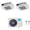 Midea Condizionatore Climatizzatore Midea Cassetta 4 Vie Slim Dual Split R-32 9000+12000 BTU Con M2OE-18HFN8-Q