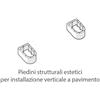 Aermec Coppia di Piedini Aermec ZXZ Per Installazione Verticale a Pavimento