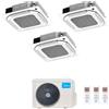 Midea Condizionatore Climatizzatore Midea Cassetta 4 Vie Slim Trial Split R-32 9000+9000+9000 BTU Con M3OA-27HFN8-Q
