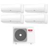 Riello Condizionatore Climatizzatore Riello Quadri Split Aaria Plus I R-32 7000+9000+9000+12000 Btu Con U.Esterna 485 PI Wi-Fi Integrato