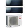 Mitsubishi Electric Condizionatore Climatizzatore Mitsubishi Electric Dual Split Kirigamine Style Onyx Black R-32 9000+12000 BTU Con MXZ-2F42VF