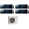 Mitsubishi Electric Condizionatore Climatizzatore Mitsubishi Electric Quadri Split Kirigamine Style Onyx Black R-32 9+9+12+12 BTU Con MXZ-4F72VF4 Wi-Fi Integrato