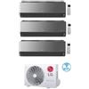 LG Condizionatore Climatizzatore LG Trial Split Inverter R-32 ArtCool Uv Nano Mirror 12000+12000+12000 Btu con MU3R21 Wifi integrato 12+12+12
