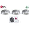 LG Condizionatore Climatizzatore LG Inverter Trial Split a Cassetta R-32 9000+9000+18000 Con MU4R25.U22