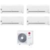 LG Condizionatore Climatizzatore LG Quadri Split Inverter R-32 Libero Smart 7000+7000+7000+7000 BTU Con MU4R25 U22 Wifi integrato 7+7+7+7