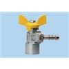 Rubinetterie Bresciane Rubinetto angolo F 1/2" a farfalla e con portagomma metano