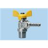 Rubinetterie Bresciane Rubinetto angolo M 1/2" a farfalla e con portagomma metano