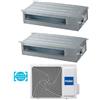 Haier Condizionatore Climatizzatore Haier Dual Split Canalizzato Slim a Bassa Pressione R-32 12000+12000 Con 2U50S2SF1FA