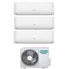 Hisense Condizionatore Climatizzatore Hisense Trial Split Inverter R-32 Hi-Comfort 9000+12000+12000 BTU con 4AMW81U4RJC WiFi Integrato 9+12+12