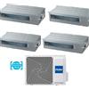 Haier Condizionatore Climatizzatore Haier Quadri Split Canalizzato Slim a Bassa Pressione R-32 9000+9000+9000+12000 Con 4U75S2SR5FA