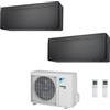 Daikin Condizionatore Climatizzatore Daikin Bluevolution Dual Split Stylish New Total Black R32 Wi-Fi 7000+18000 BTU Con 2MXM50N9/A(9)