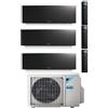 Daikin Condizionatore Climatizzatore Daikin Trial Split Stylish New Total Black R32 Wi-Fi 7000+7000+7000 BTU Con 3MXM52M