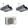Mitsubishi Electric Condizionatore Climatizzatore Mitsubishi Electric Dual Split Canalizzabile 9000+9000 BTU Con MXZ-2F42VF Wi-Fi Optional