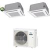 Fujitsu Condizionatore Climatizzatore Fujitsu Dual Split Inverter a Cassetta R-32 Serie KV 9000+12000 BTU Con AOEG14KBCA2 Wi-Fi Optional