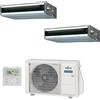 Fujitsu Condizionatore Climatizzatore Fujitsu Dual Split Canalizzato Bassa Prevalenza Serie KL R-32 12000+12000 BTU Con AOEG18KBCA2 Wi-Fi Optional